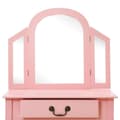 Miniatyrbillede 7 af 10: vidaXL kosmetikbord med taburet 65x36x128 cm kejsertræ MDF pink