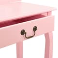 Miniatyrbillede 8 af 10: vidaXL kosmetikbord med taburet 65x36x128 cm kejsertræ MDF pink