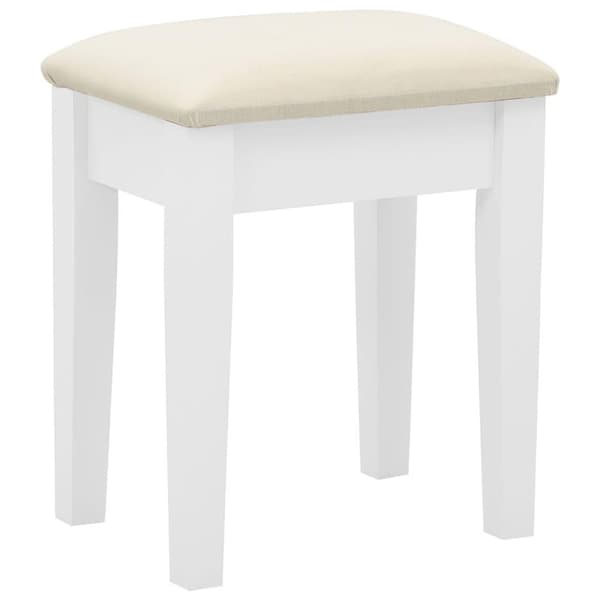 vidaXL Sminkbord med pall vit 65x36x128 cm kejsarträ MDF
