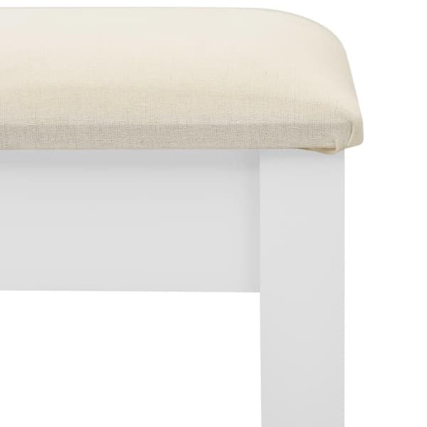 vidaXL Sminkbord med pall vit 65x36x128 cm kejsarträ MDF
