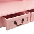 Miniatyrbild 9 av 10: vidaXL Sminkbord med pall rosa 80x69x141 cm paulowniaträ