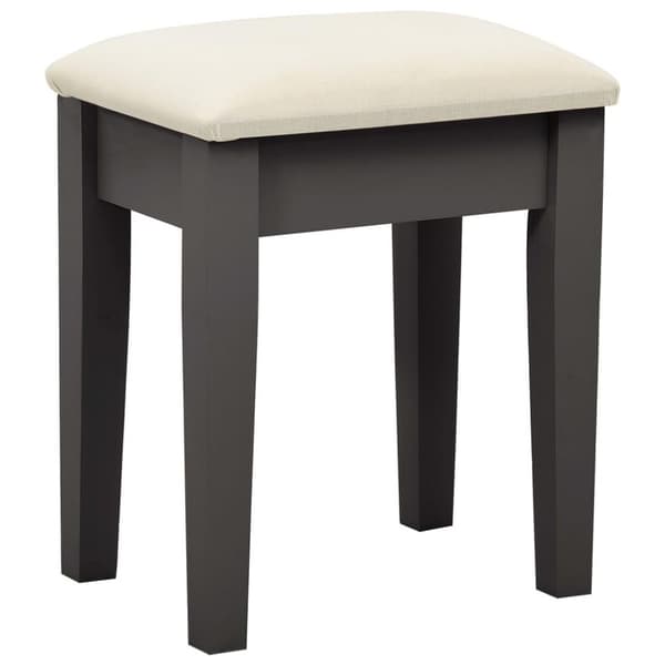 vidaXL Sminkbord med pall grå 65x36x128 cm kejsarträ MDF