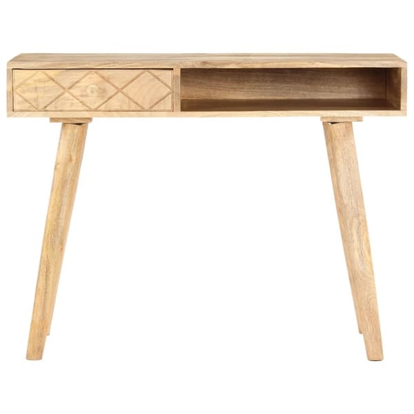 vidaXL Sminkbord 100x50x76 cm massivt mangoträ