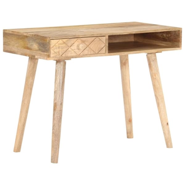 vidaXL kosmetikbord 100x50x76 cm massivt mangotræ