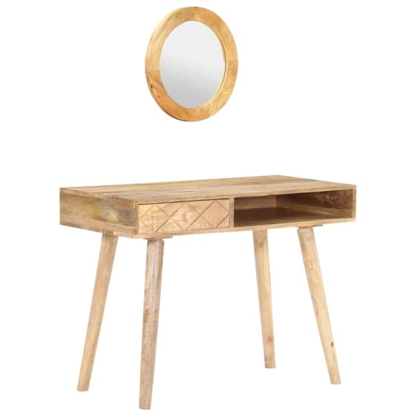 vidaXL kosmetikbord 100x50x76 cm massivt mangotræ