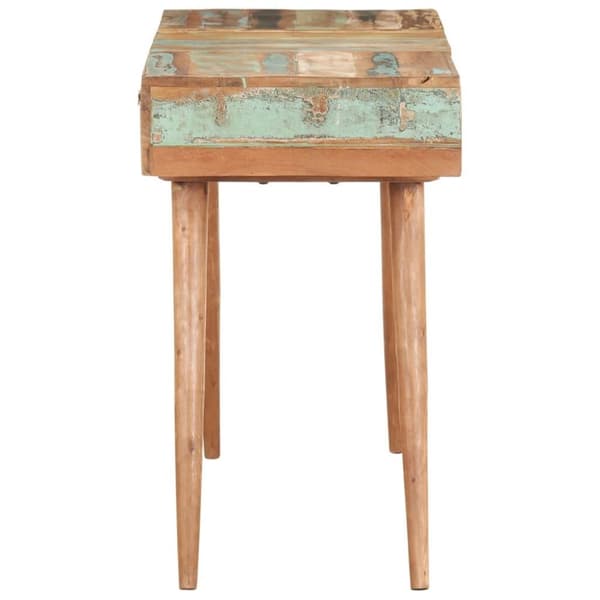 vidaXL Meikkipöytä peilillä 112x45x76 cm kierrätetty täyspuu