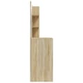 Miniatyrbild 9 av 11: vidaXL Sminkbord med spegel sonoma-ek 74,5x40x141 cm