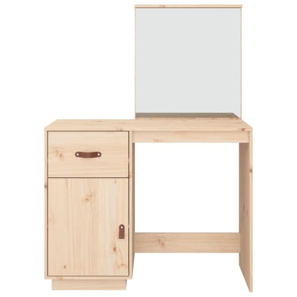 vidaXL Sminkbord 95x50x134 cm massiv furu