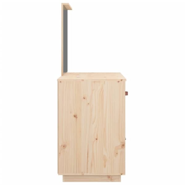 vidaXL Sminkbord 95x50x134 cm massiv furu