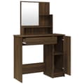 Miniatyrbild 4 av 11: vidaXL Sminkbord set brun ek 86,5x35x136 cm
