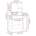 Miniatyrbild 8 av 11: vidaXL Sminkbord set brun ek 86,5x35x136 cm