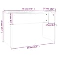 Miniatyrbild 9 av 11: vidaXL Sminkbord set brun ek 86,5x35x136 cm