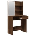 Miniatyrbild 4 av 11: vidaXL Sminkbord set brun ek 74,5x40x141 cm