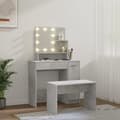 Miniatyrbillede 3 af 11: vidaXL makeupbordssæt med LED-lys konstrueret træ betongrå