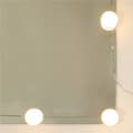 Miniatyrbillede 10 af 11: vidaXL makeupbordssæt med LED-lys konstrueret træ hvid højglans