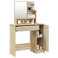 Miniatyrbillede 6 af 11: vidaXL makeupbord med spejl 86,5x35x136 cm sonoma-eg
