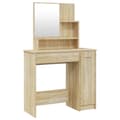 Miniatyrbillede 2 af 11: vidaXL makeupbord med spejl 86,5x35x136 cm sonoma-eg