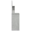 Miniatyrbillede 9 af 11: vidaXL makeupbord med spejl 86,5x35x136 cm betongrå