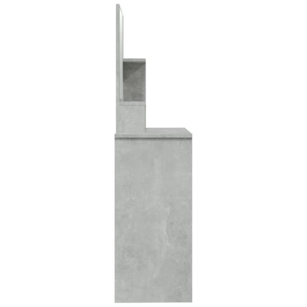 vidaXL makeupbord med spejl 86,5x35x136 cm betongrå