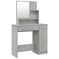Miniatyrbillede 2 af 11: vidaXL makeupbord med spejl 86,5x35x136 cm betongrå