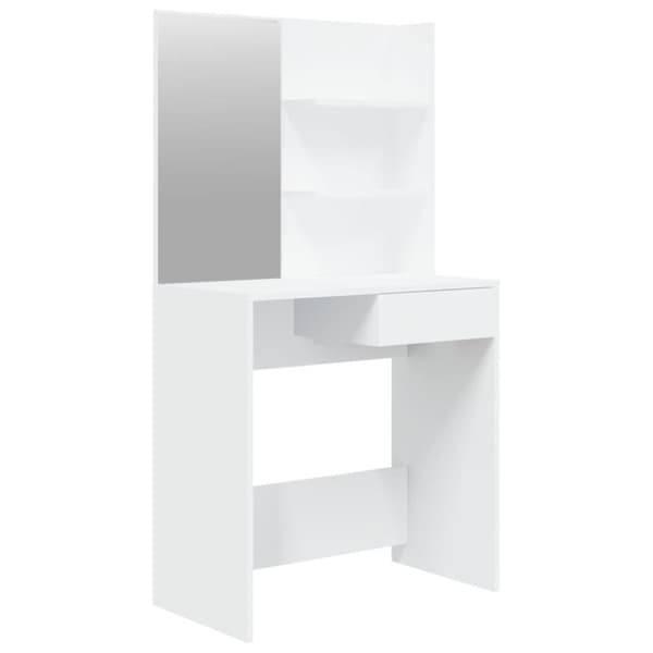 vidaXL makeupbord med spejl 74,5x40x141 cm hvid