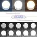 Miniatyrbillede 11 af 11: vidaXL makeupbord med LED-lys 60x40x140 cm brun egetræsfarve