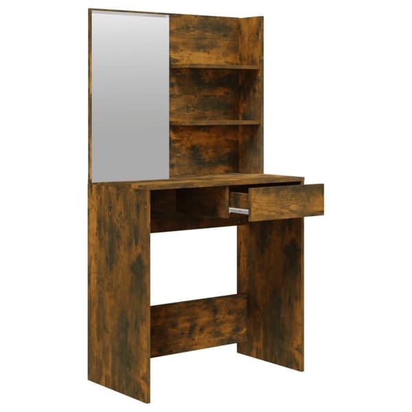 vidaXL konsolbordsæt 74,5x40x141 cm røget egetræsfinish