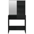 Miniatyrbillede 5 af 11: vidaXL makeupbord med spejl 74,5x40x141 cm sort