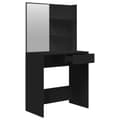 Miniatyrbillede 6 af 11: vidaXL makeupbord med spejl 74,5x40x141 cm sort