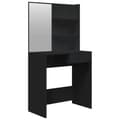 Miniatyrbillede 1 af 11: vidaXL makeupbord med spejl 74,5x40x141 cm sort