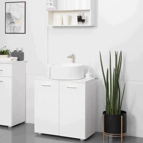 Rootz Underdel - Underdel - Badrumsskåp - Diskbänksskåp - Underdel med justerbar hylla - 60 cm x 30 cm x 62,5 cm