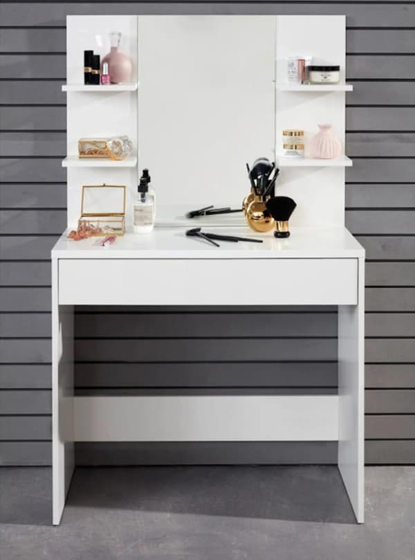 Rootz Sminkbord - Arbetsbord - Vit - 85 x 140 x 40 cm