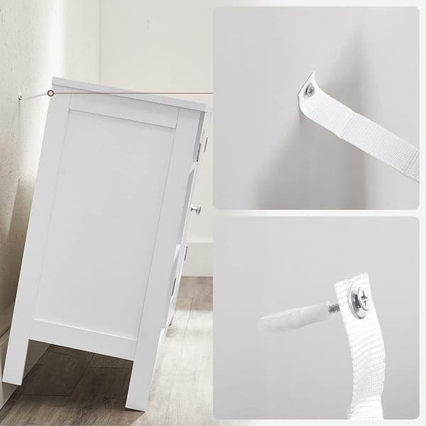 Rootz Underdel - Förvaringsskåp - Skåp - 2 Dörrar Underdel - Underdel - Vit - 90 x 30 x 60 cm