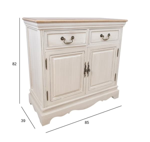 Lipasto SAMIRA 2 ovella ja 2 laatikolla, 85 x 39 x 82 cm