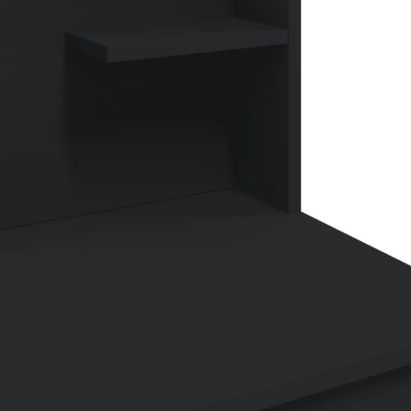 vidaXL makeupbord med LED-lys 96x40x142 cm sort
