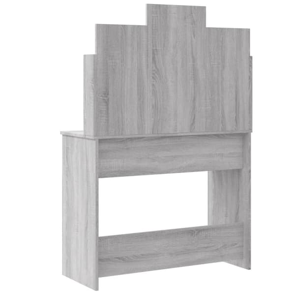 vidaXL Peilipöytä LED-valoilla harmaa Sonoma 96x40x142 cm
