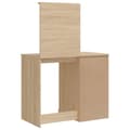 Miniatyrbild 6 av 11: vidaXL Sminkbord med LED-lampor sonoma-ek 90x42x132,5 cm