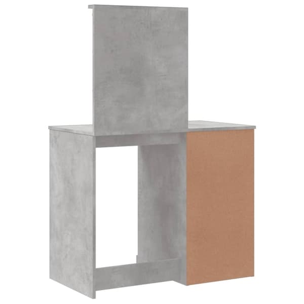 vidaXL Sminkbord med LED-lampor betonggrå 90x42x132,5 cm