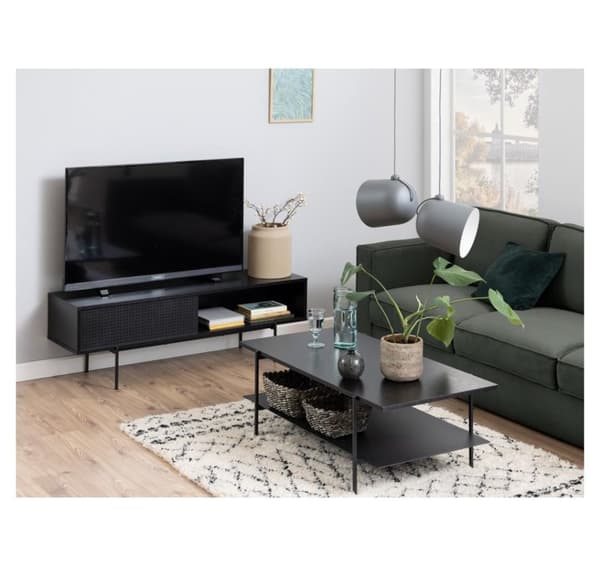 TV-bord ANGUS 140x40xH44cm, svart