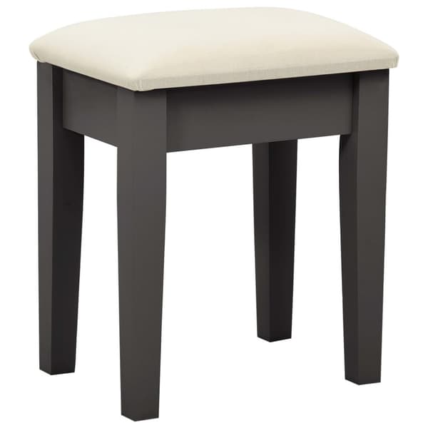 kosmetikbord med taburet 65x36x128 cm kejsertræ MDF grå