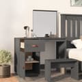 Miniatyrbild 3 av 10: Sminkbord Grå 95x50x134 cm massiv furu