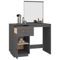 Miniatyrbild 5 av 10: Sminkbord Grå 95x50x134 cm massiv furu
