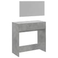 Miniatyrbillede 6 af 11: vidaXL makeupbord med spejl 80x39x80 cm betongrå
