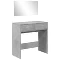 Miniatyrbillede 1 af 11: vidaXL makeupbord med spejl 80x39x80 cm betongrå