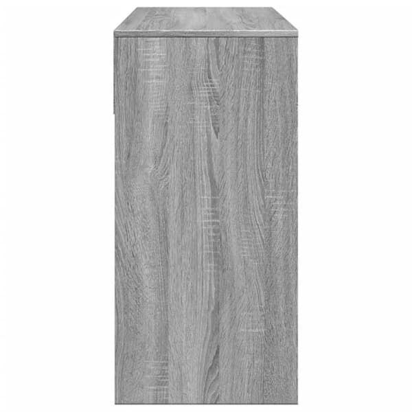 vidaXL makeupbord med spejl 80x39x80 cm grå sonoma-eg