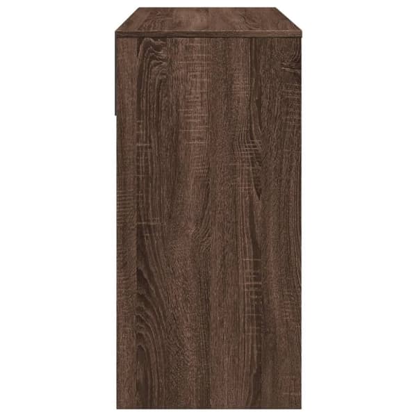 vidaXL Sminkbord med spegel brun ek 80x39x80 cm