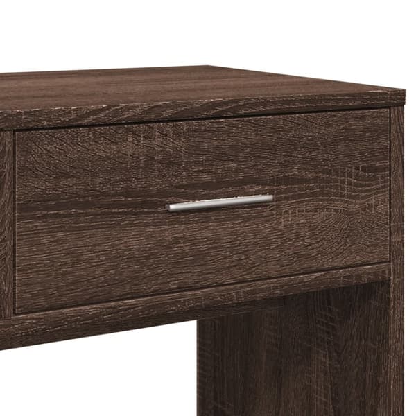 vidaXL Sminkbord med spegel brun ek 80x39x80 cm