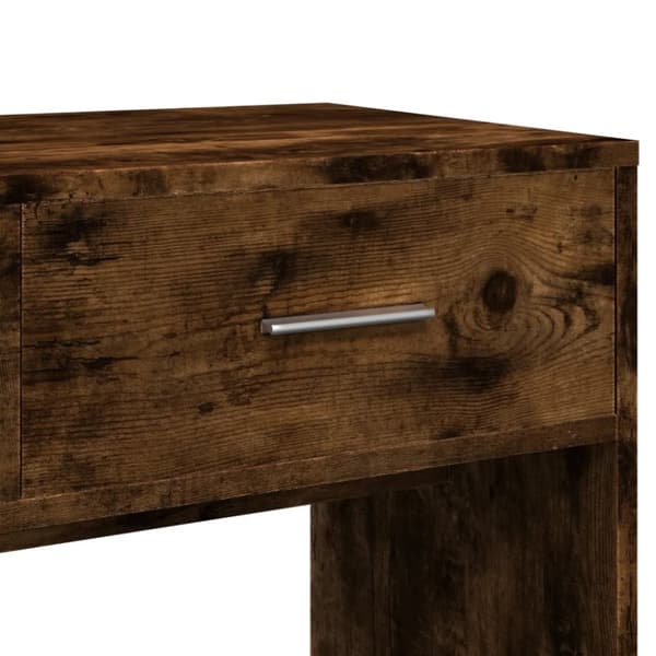 vidaXL Sminkbord med spegel rökfärgad ek 80x39x80 cm