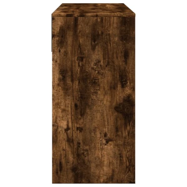 vidaXL makeupbord med spejl 80x39x80 cm røget egetræsfarve