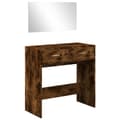 Miniatyrbillede 1 af 11: vidaXL makeupbord med spejl 80x39x80 cm røget egetræsfarve
